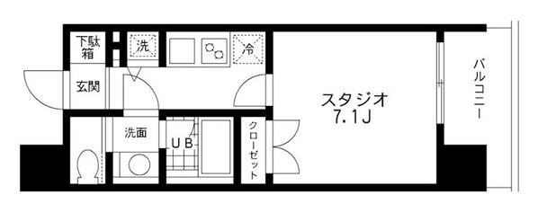 水道橋駅 徒歩3分 6階の物件間取画像